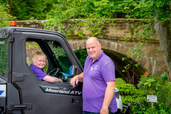 Two staff members at the park